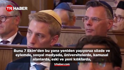 Almanya Başbakanından iki yüzlü tutum: Gazze'deki soykırım için tek kelime yok! Yahudi düşmanlığına göz yaşı dök!