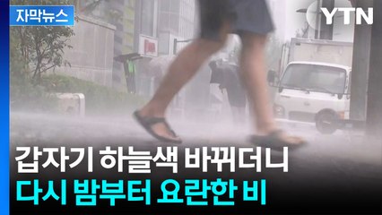 [자막뉴스] 수도권 강타한 요란한 비...밤부터 다시 퍼붓는다 / YTN