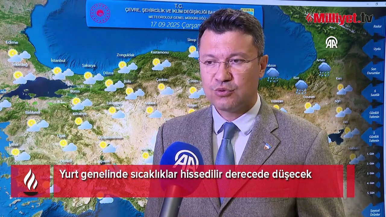 Yurt genelinde sıcaklıklar hissedilir derecede düşecek