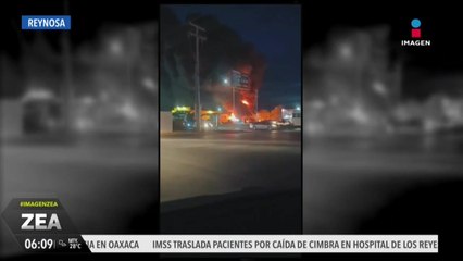 Se registra incendio en la carretera Reynosa, Monterrey