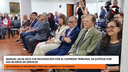 Manuel Silva Dico fue reconocido por el Superior Tribunal de Justicia por sus 40 años de servicio