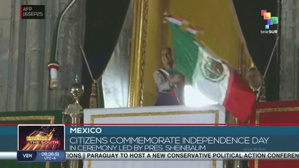 Mexico, citizens commemorate Independence Day in ceremony led by president Sheinbaum