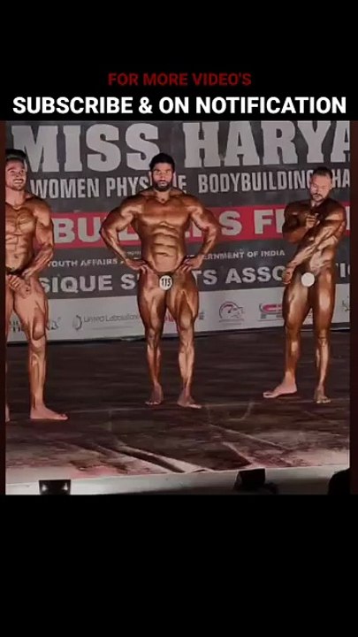 Olympia... Bodybuilders show off their bodies.