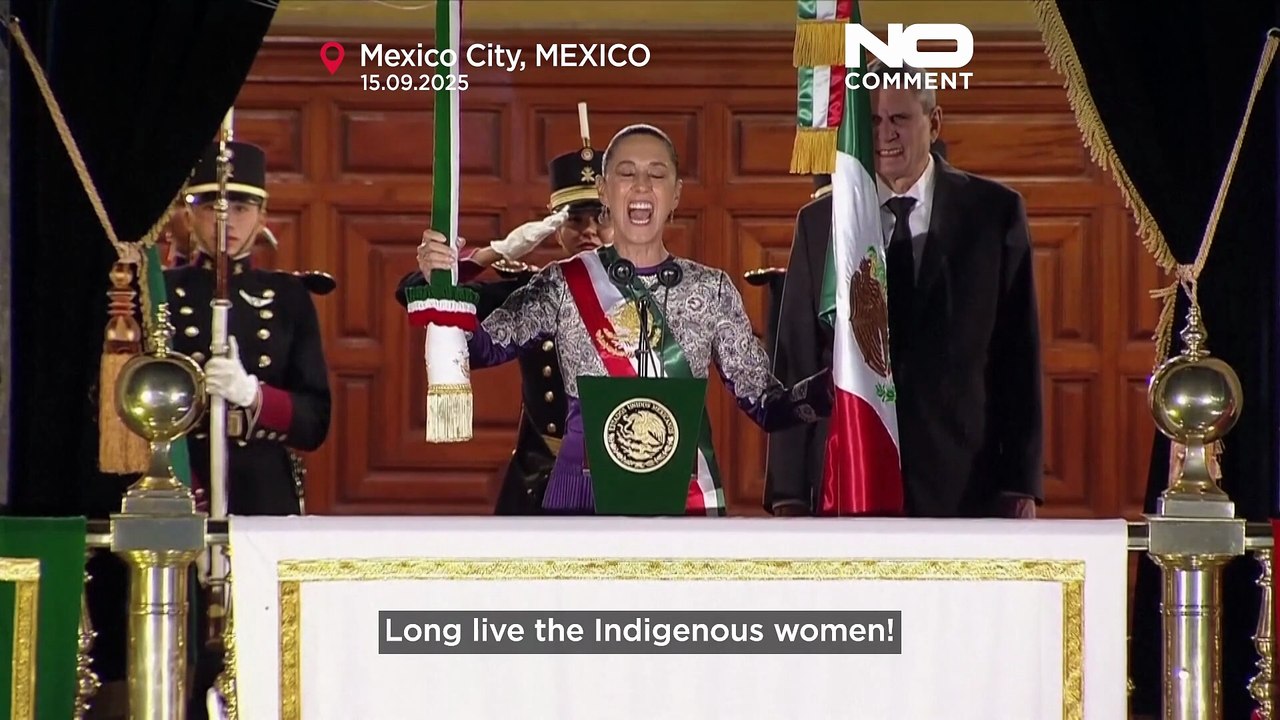 Claudia Sheinbaum leads her first Independence Day shout as president