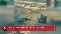 İtfaiye alevlerle boğuştu, o salçasını karıştırmaya devam etti