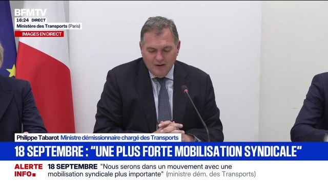 18 Septembre: 90% des TGV circuleront ce jeudi, un train Intercité sur deux et trois TER sur cinq circuleront en région , assure Philippe Tabarot