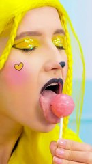 DIY Rainbow Lollipops – Sweet Fun Guaranteed! 🌈🍬😅 #hack