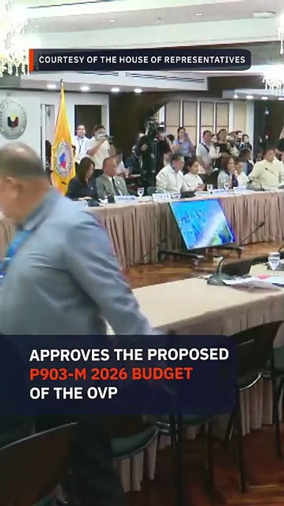 House panel approves proposed 2026 OVP budget i...