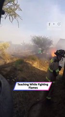 Heroic Firefighter Mentors Rookie During Forest Fire Battle 🔥👏|| Heartsome 💖