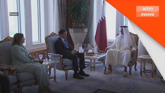 Marco Rubio bertemu empat mata dengan Emir Qatar