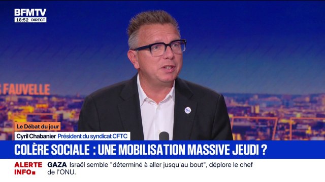 18 septembre: On manifeste premièrement contre le budget présenté par François Bayrou , indique Cyril Chabanier, président du syndicat CFTC