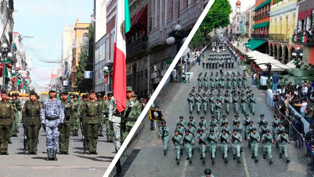 Puebla: Desfile Cívico-Militar por el 215 Aniversario de la Independencia de México