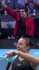 Elisabetta Cocciaretto on playing in front of Billie Jean King herself