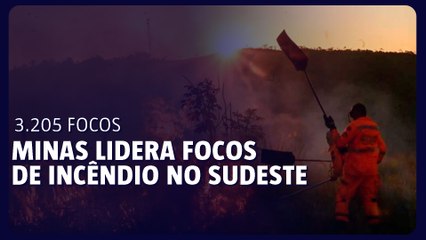 Minas lidera focos de incêndio no sudeste
