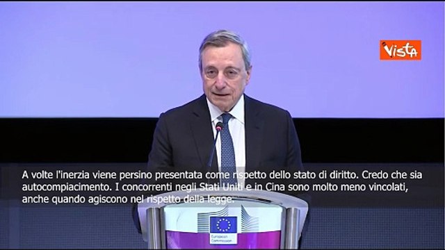 Draghi: In Ue serve velocità e agire insieme, se no rassegniamoci a rimanere indietro
