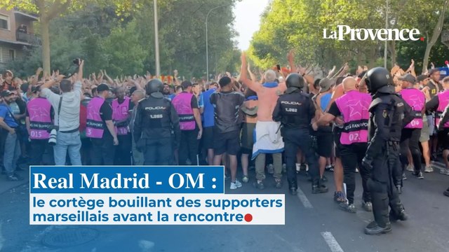Real Madrid - OM : le cortège bouillant des supporters olympiens avant le match