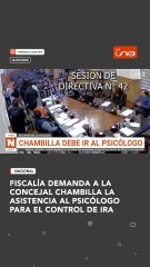 FISCALÍA DEMANDA A LA CONCEJAL LOURDES CHAMBILLA LA ASISTENCIA AL PSICÓLOGO PARA EL CONTROL DE IRA