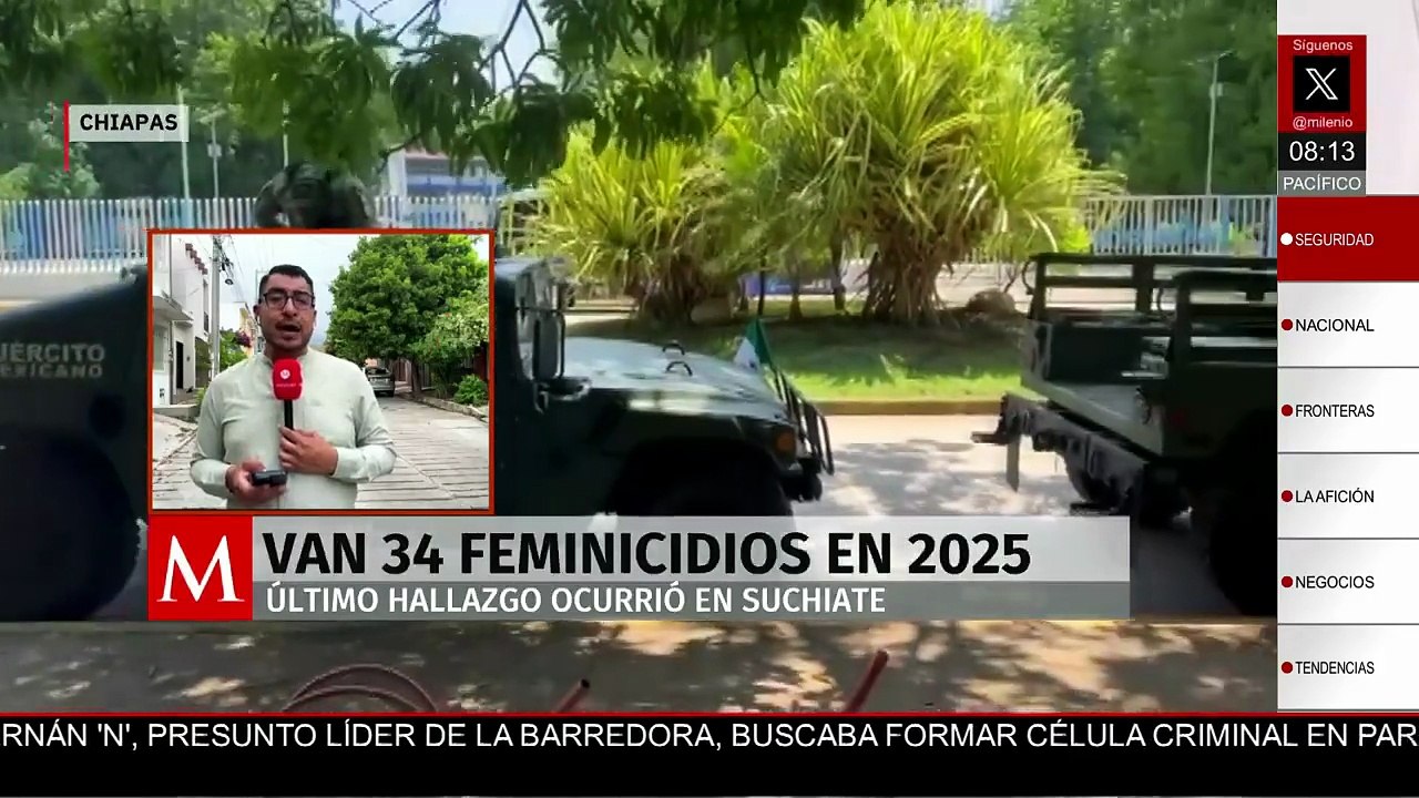 Van 34 feminicidios en Chiapas en 2025; último caso en Suchiate