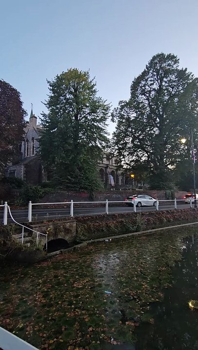 Sunset view looking over car shalton ponds uk September 2025