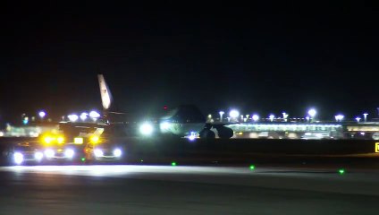 Air Force One touches down in UK for state visit