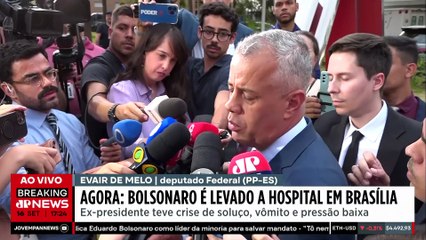 Evair de Melo atualiza saúde de Bolsonaro em hospital: “Tudo indica que ficará um tempo razoável”