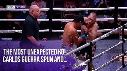 The most unexpected KO! Carlos Guerra spun and knocked out Jeff Chiffens in BYB.