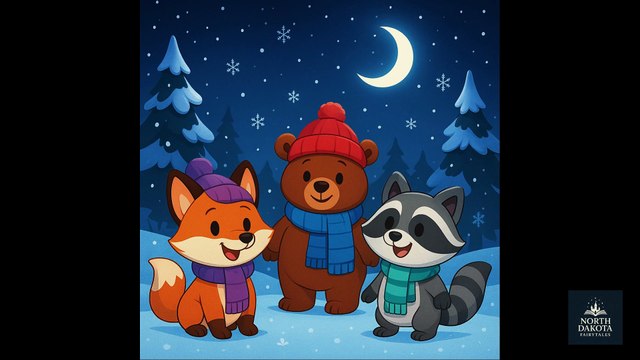 Snowy Nights in North Dakota | Winter Kids Song | North Dakota Fairytales