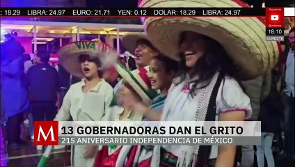 13 mujeres hacen historia al dar el Grito de Independencia como gobernadoras