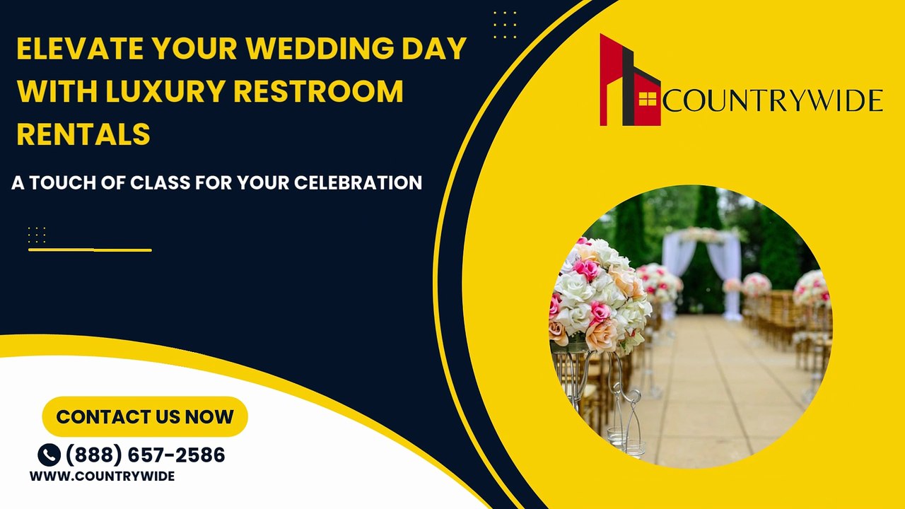 Elevate Your Wedding Day with Luxury Restroom Rentals | Countrywide Rental