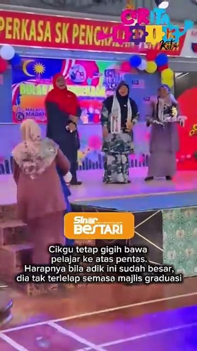 Masa ambil hadiah pun boleh terlelap