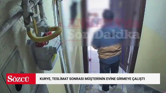 Kurye siparişi teslim ettikten sonra kadın müşterinin evine girmeye çalıştı