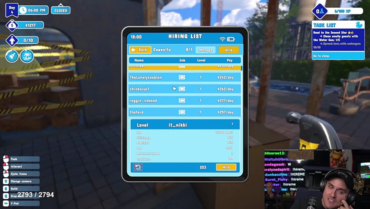 Waterpark Simulator #1: "Coney hires a Chatter"
