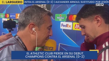 Zubimendi habla en zona mixta tras el Athletic Club vs. Arsenal