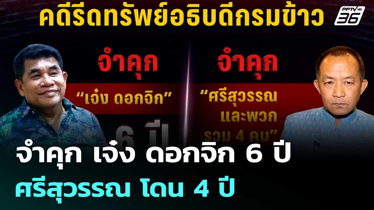 พิพากษาจำคุก เจ๋ง ดอกจิก 6 ปี - ศรีสุวรรณ โดน 4...