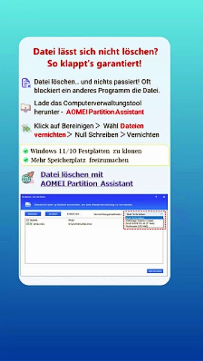 😶‍🌫️Datei lässt sich nicht löschen? So erzwingst du es in Win 10/11!