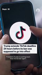 Trump extends TikTok ban deadline