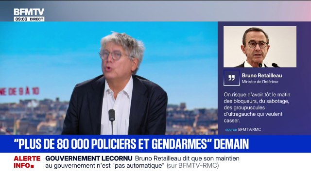 Il met des cibles sur des opposants politiques , Éric Coquerel, député LFI, répond à Bruno Retailleau qui accuse les Insoumis de propager une haine anti-flics