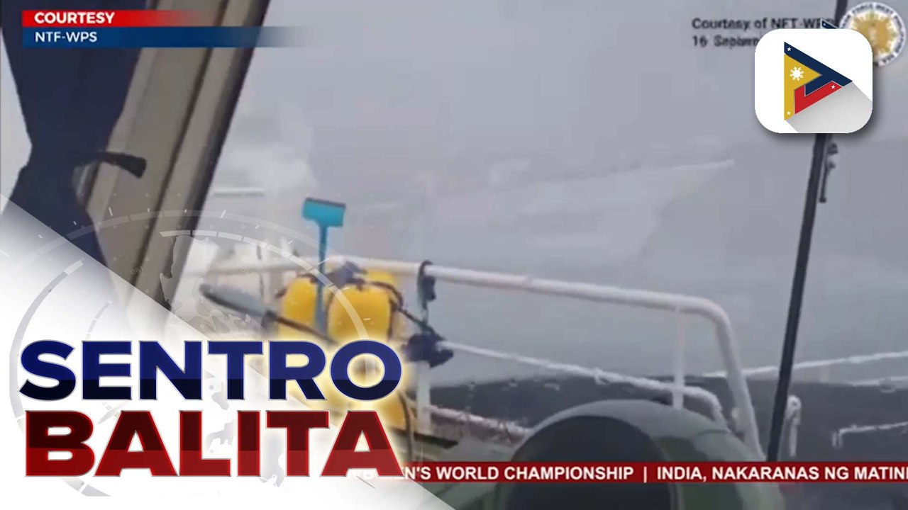 3 barko ng Pilipinas, binomba ng water cannon at nakaranas ng dangerous maneuver mula sa mga barko ng China sa Bajo de Masinloc ayon sa PCG; post ng isang Chinese media sa insidente, binuweltahan | ulat ni Noel Talacay