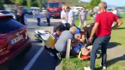 Giresun’da kavşakta kaza: 3 yaralı