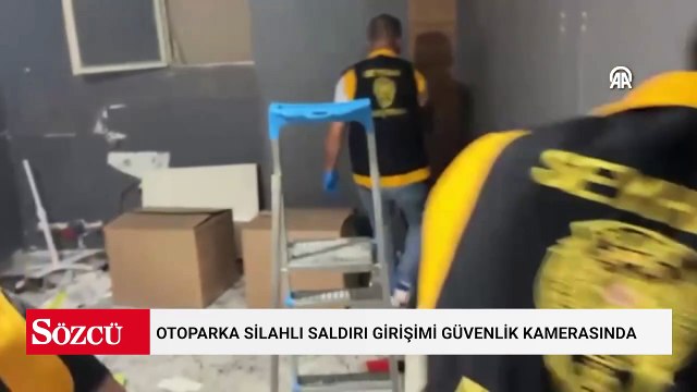 Adana'da otoparka silahlı saldırı girişimi güvenlik kamerasında