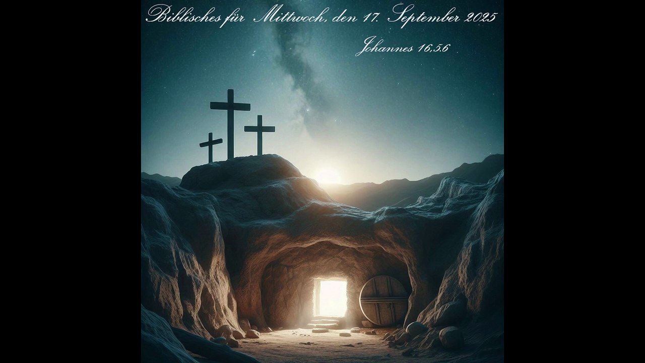 Biblisches für Mittwoch, den 17. September 2025, zu Johannes 16,5.6