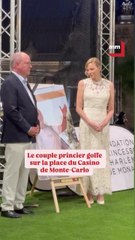 Golf : Le prince Albert Il et la princesse Charlène ont tenté le coup parfait à la Princess of Monaco Cup