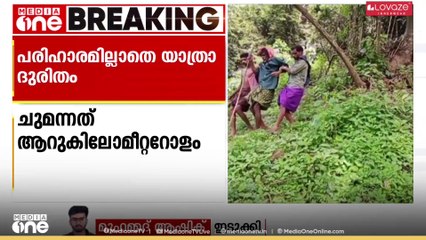 പനി ബാധിച്ച വൃദ്ധനെ കൊണ്ടുപോയത് 6 കിലോമീറ്ററോളം ചുമന്ന്; ‌ഇടമലക്കുടിയിലെ യാത്രാ ദുരിതം തുടരുന്നു