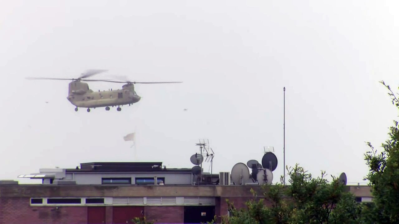 Donald Trump leaves central London for Windsor Castle