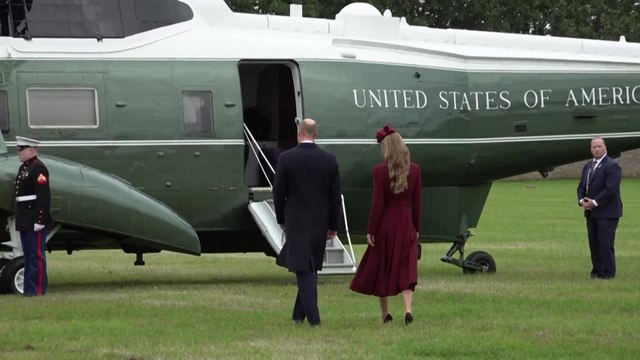 La famille royale britannique accueille Trump à son arrivée au château de Windsor