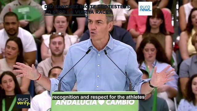 Did Pedro Sánchez incite pro-Palestine protesters to stop La Vuelta cycling race?