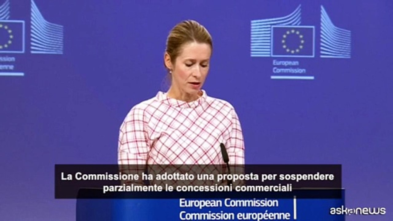 Ue, Kallas annuncia misure commerciali per fare pressioni su Israele
