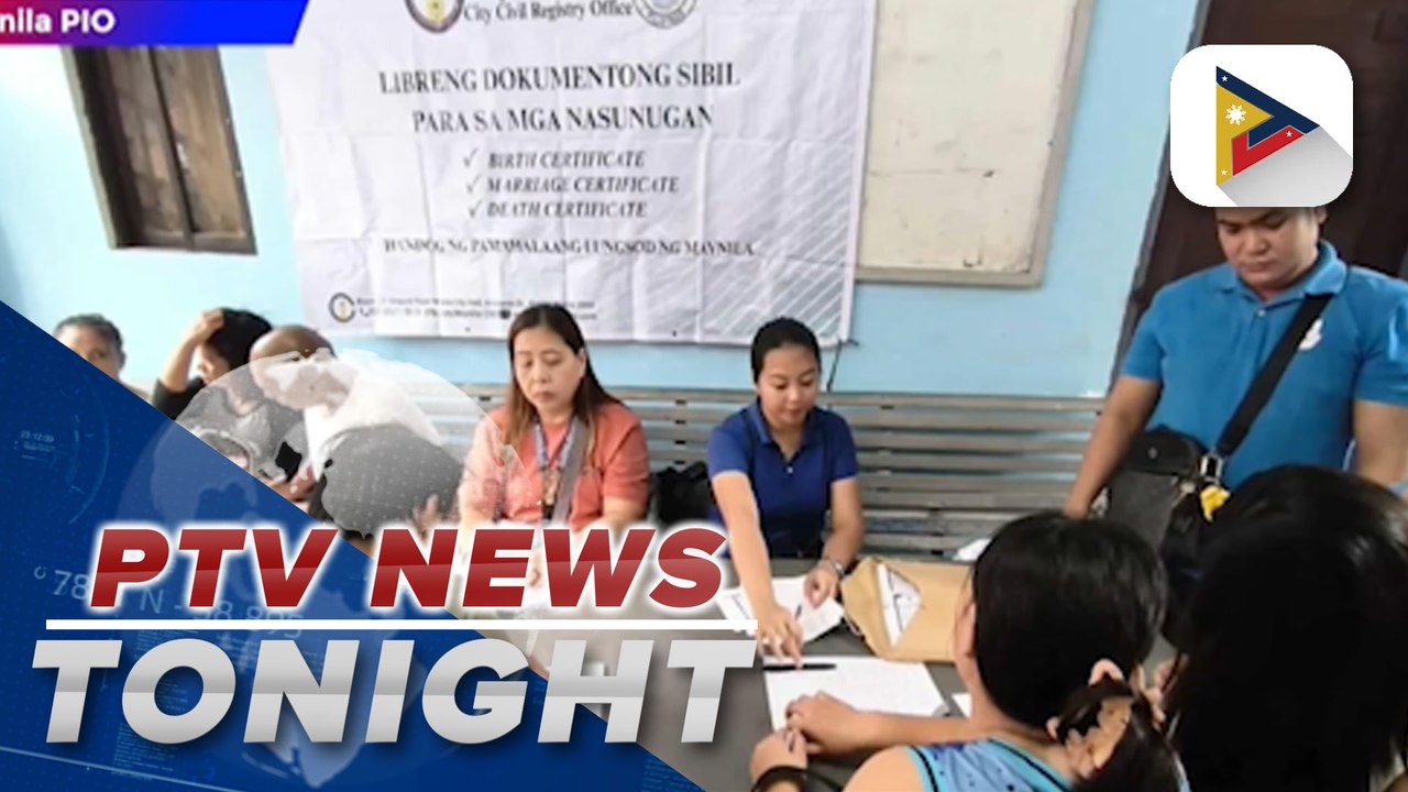 Manila Civil Registry Office provides free services to Tondo fire victims