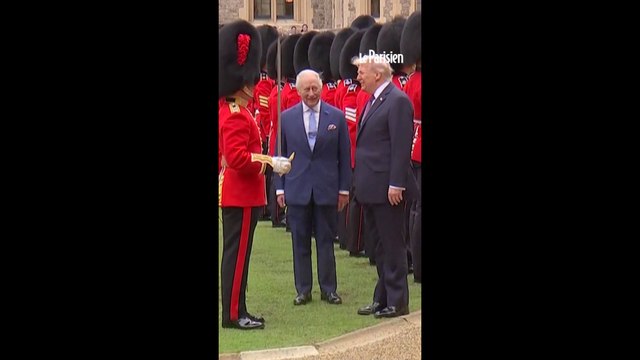 Donald Trump en calèche dorée lors de sa visite d'État au Royaume-Uni