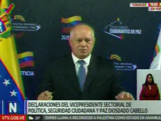 Vpdte. Sec. Diosdado Cabello: Según informes 87% de la droga de Colombia sale por el Pacífico